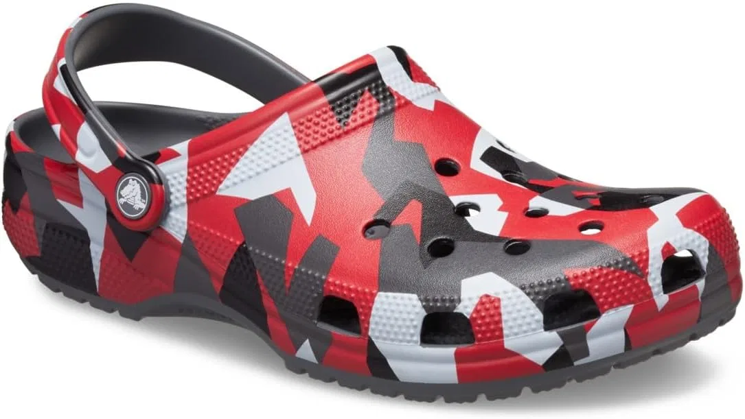 Классические камуфляжные сабо Crocs унисекс для взрослых, Slate Grey Multicoloured