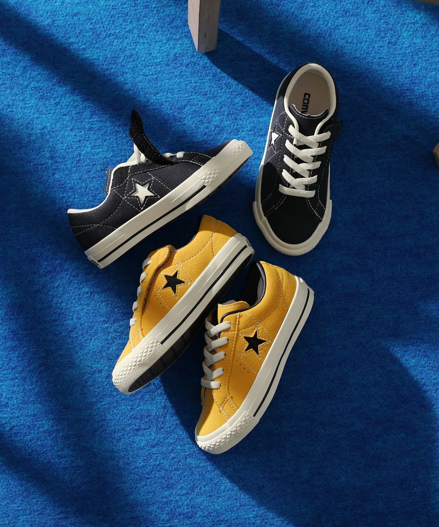 Детские кроссовки на липучках ONE STAR EASYON CONVERSE золотые