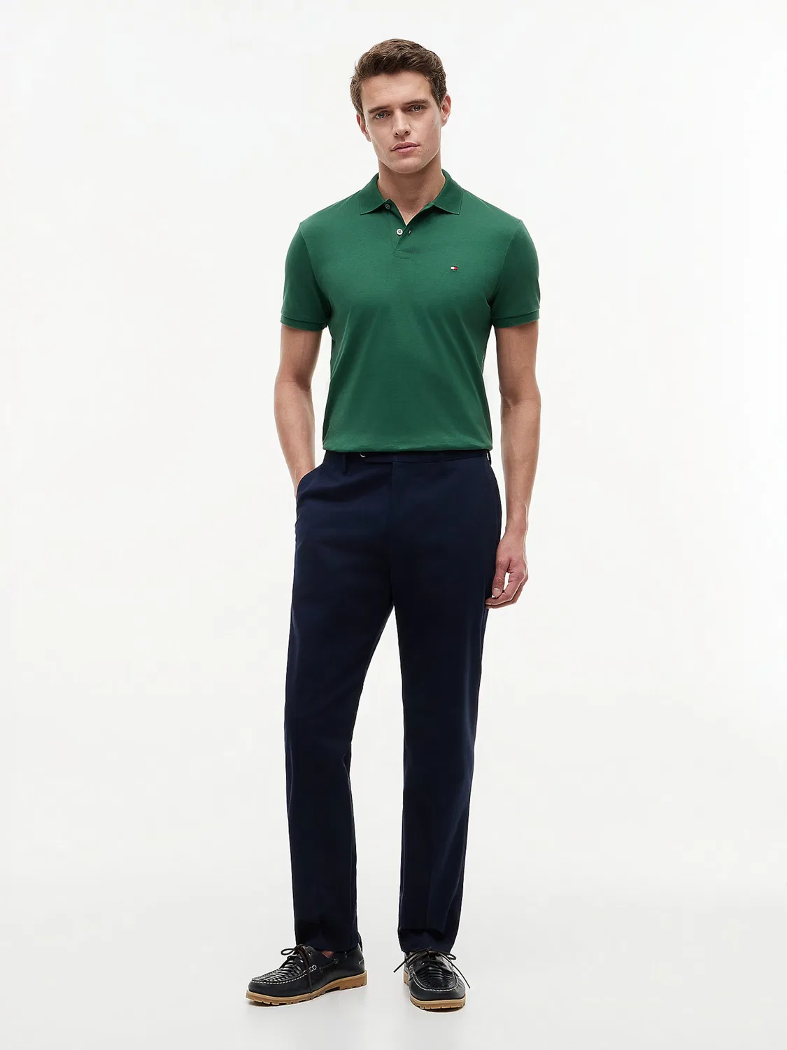 Рубашка Tommy Hilfiger темно-зеленого цвета — фото 3