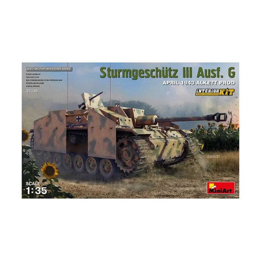 

StuG III Ausf. G, апрель 1943 г. Серийный танк Alkett с полным салоном., WWII Military Miniatures Series (1:35) (MiniArt Models)