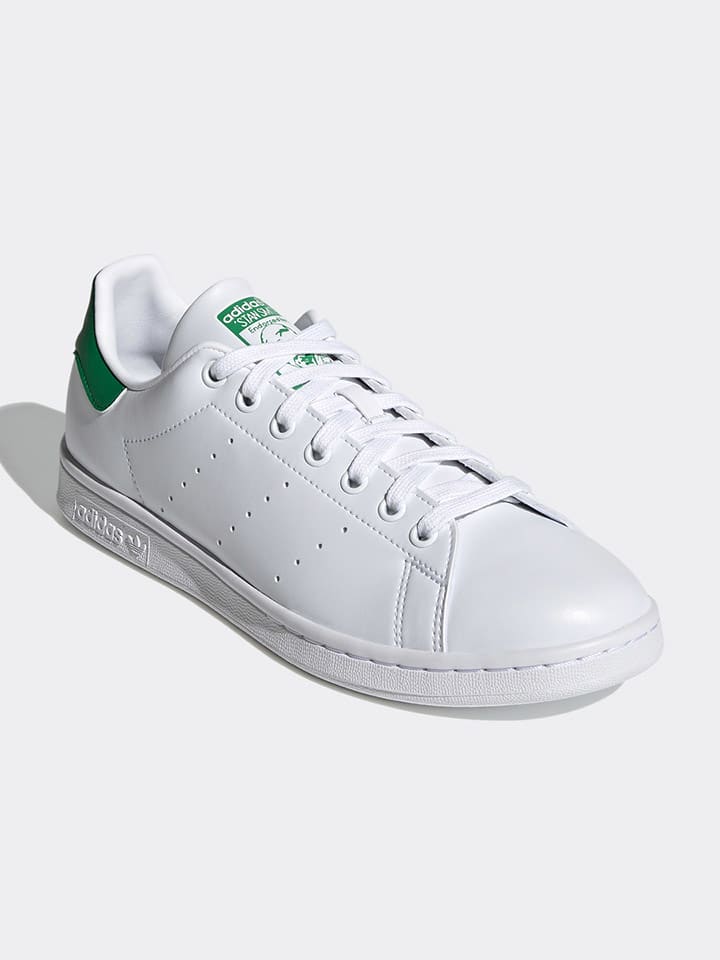Adidas Кроссовки бело-зеленого цвета — фото 2
