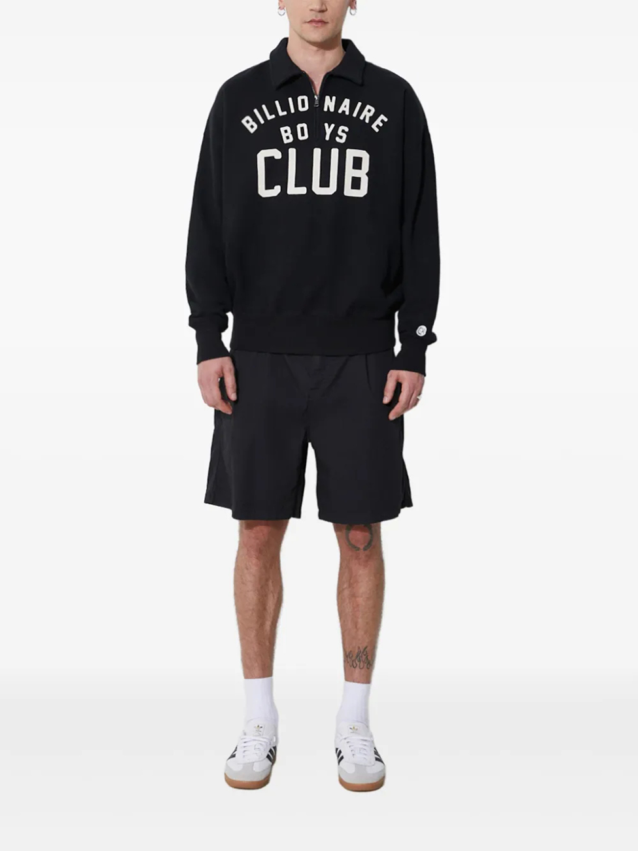 

Толстовка Billionaire Boys Club с застежкой-молнией на половину длины, черный