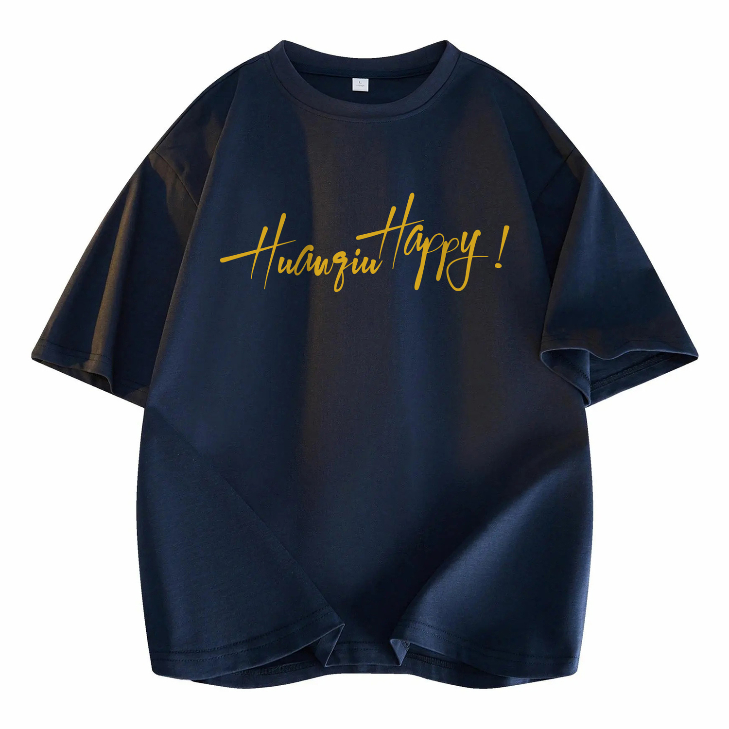 

Футболка Unisex Crew Neck Moderate Heavyweight HUANQIU, темно-синий