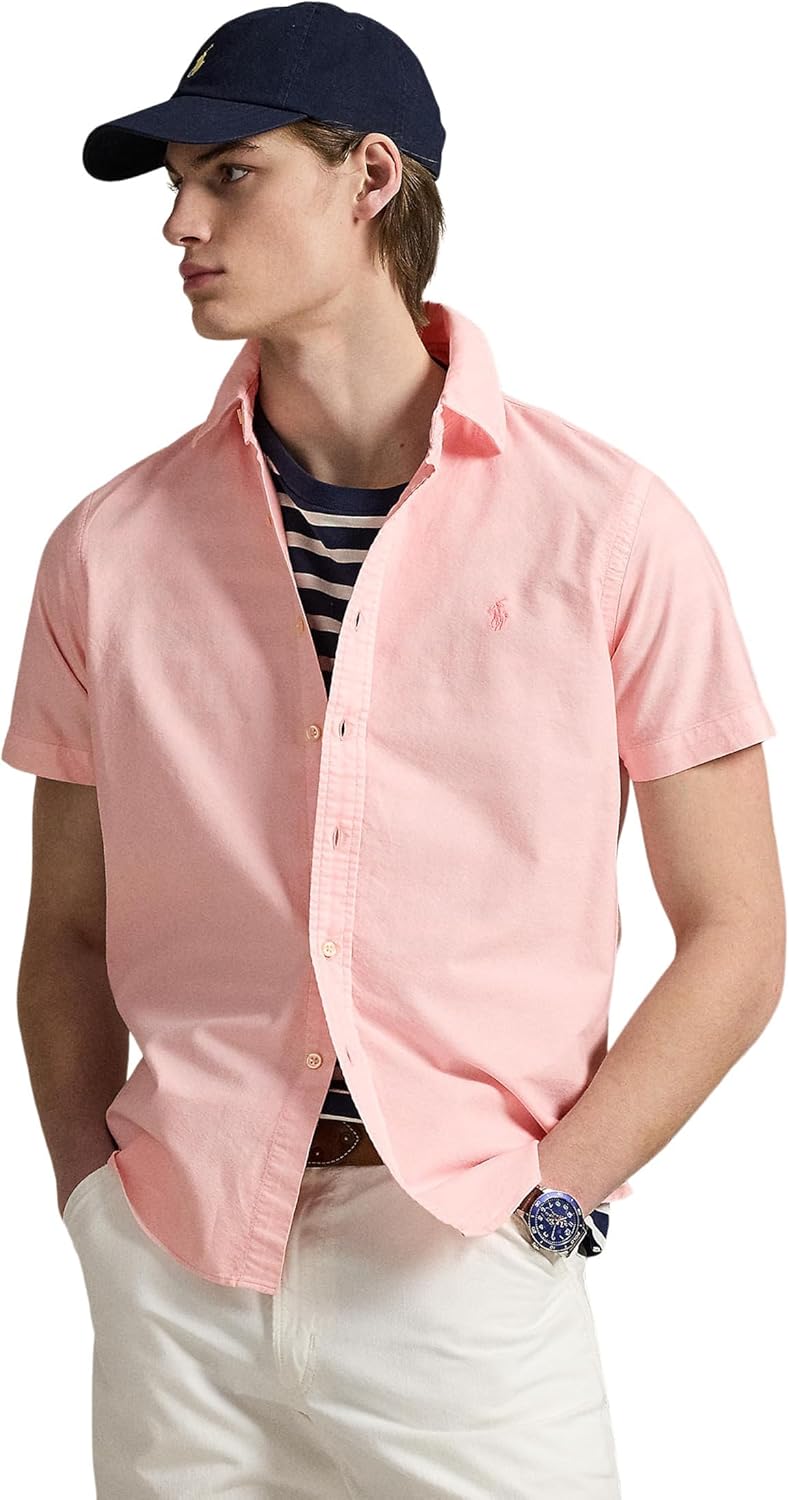 

POLO RALPH LAUREN Мужская классическая оксфордская рубашка, Rose