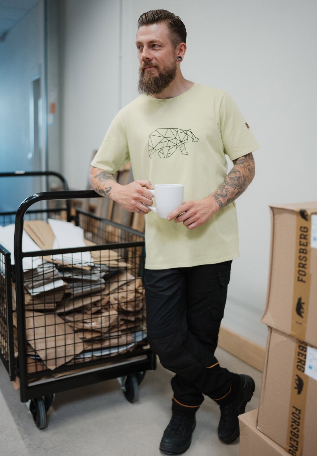 

Футболка с принтом FINNSON MIT BRUSTLOGO FORSBERG, зеленый