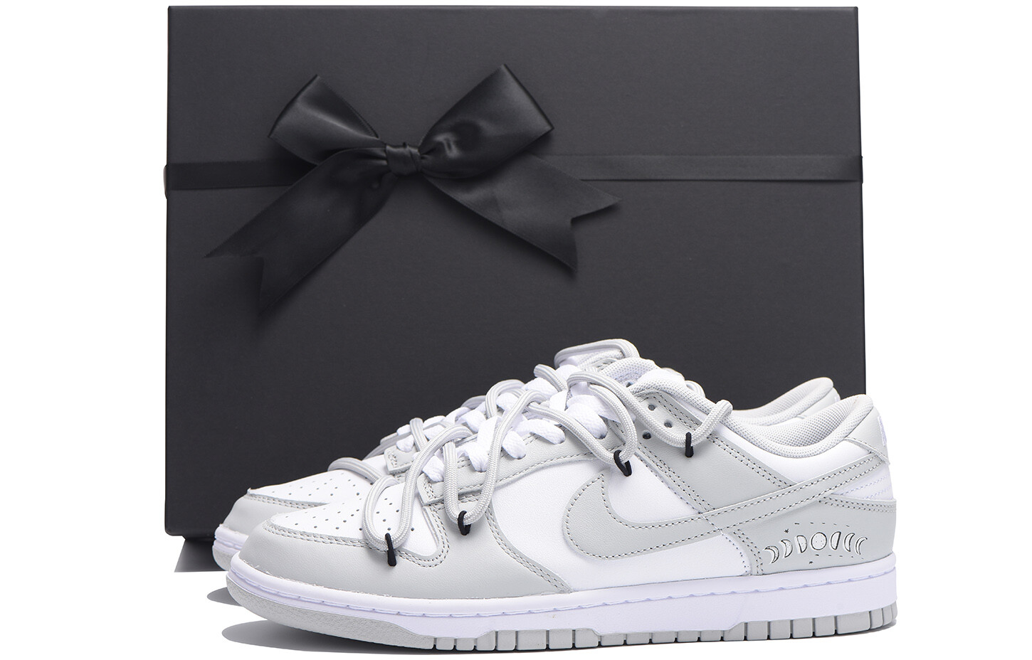 

Кроссовки Nike Dunk Skateboarding Shoes Men Low-top White/gray, серый/белый