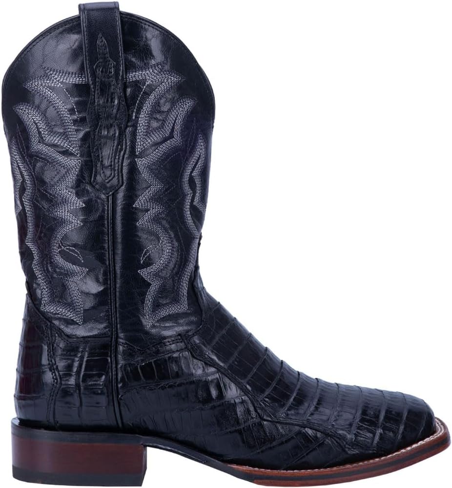 

Мужские сапоги Dan Post Kingsly Croc с квадратным носком и вышивкой, на среднем голенище - черные Laredo