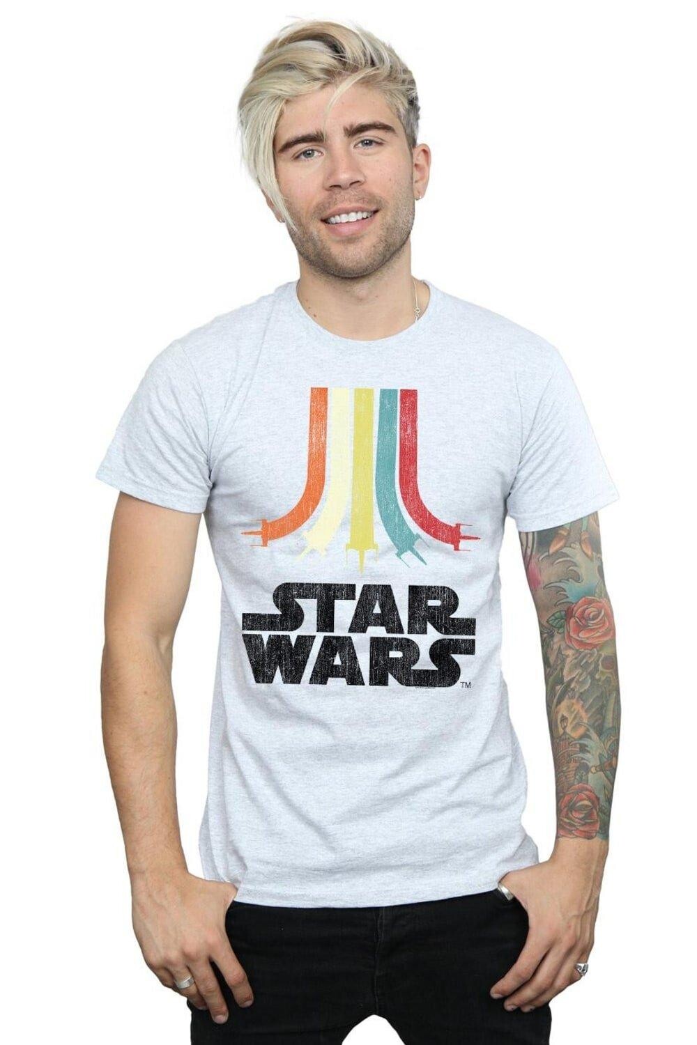 

Радужная хлопковая футболка Star Wars, серый