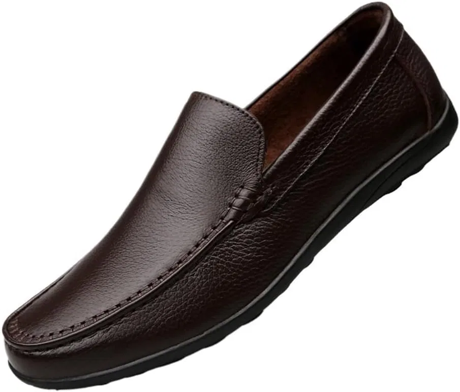 Лоферы кожаные мужские Leather Brown DHFIRUFSHLO