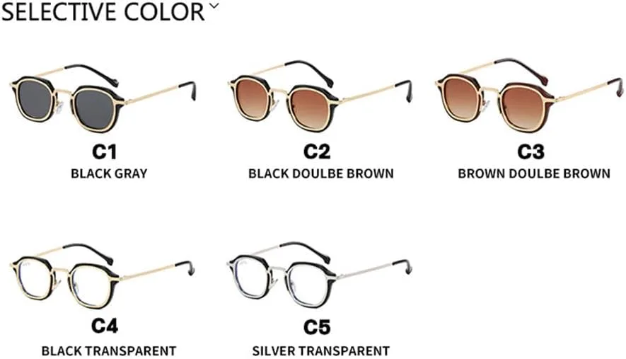 

Солнцезащитные очки UV400, маленькие квадратные, в ретро-металлической оправе, в стиле Y2K, для вождения, панк-стиль, для женщин и мужчин generic, 7254-c1