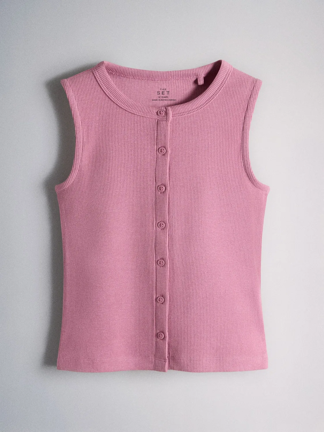 Топ The Set, Mottled Grey/Light Pink/Wine Red — фото 2