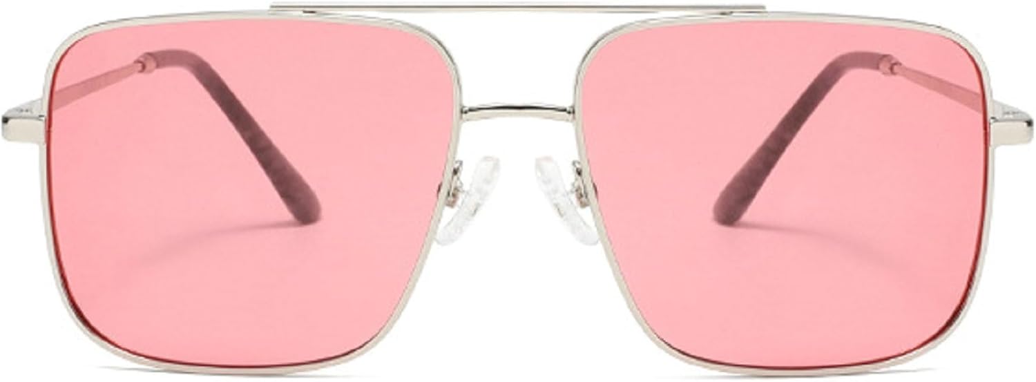 

Женские солнцезащитные очки-пилот с двойным лучом, модель 2025, роскошные винтажные квадратные солнцезащитные очки для мужчин, модные очки для активного отдыха mincl, Light Pink