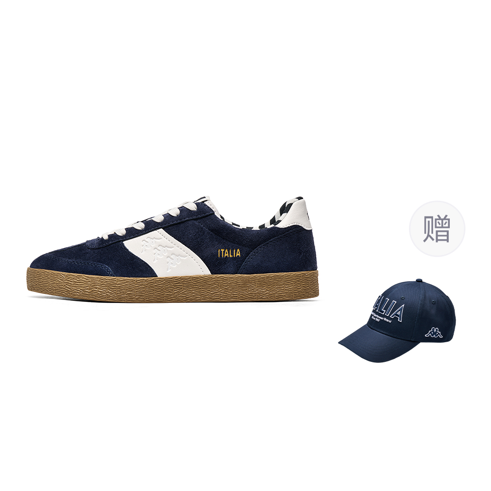 

Kappa Мягкие, износостойкие, легкие низкие скейтбордистские кроссовки унисекс, темно-синий/корейский белый