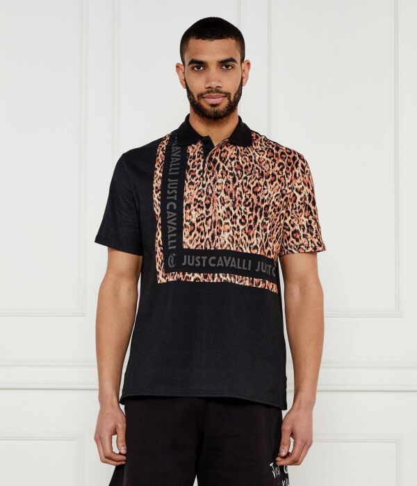 

Рубашка поло Regular fit Just Cavalli, черный