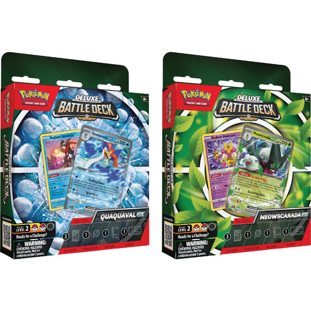 

Карточная игра Pokemon: Quaquaval ex & Meowscarada ex - Deluxe Battle Deck (Set of 2)