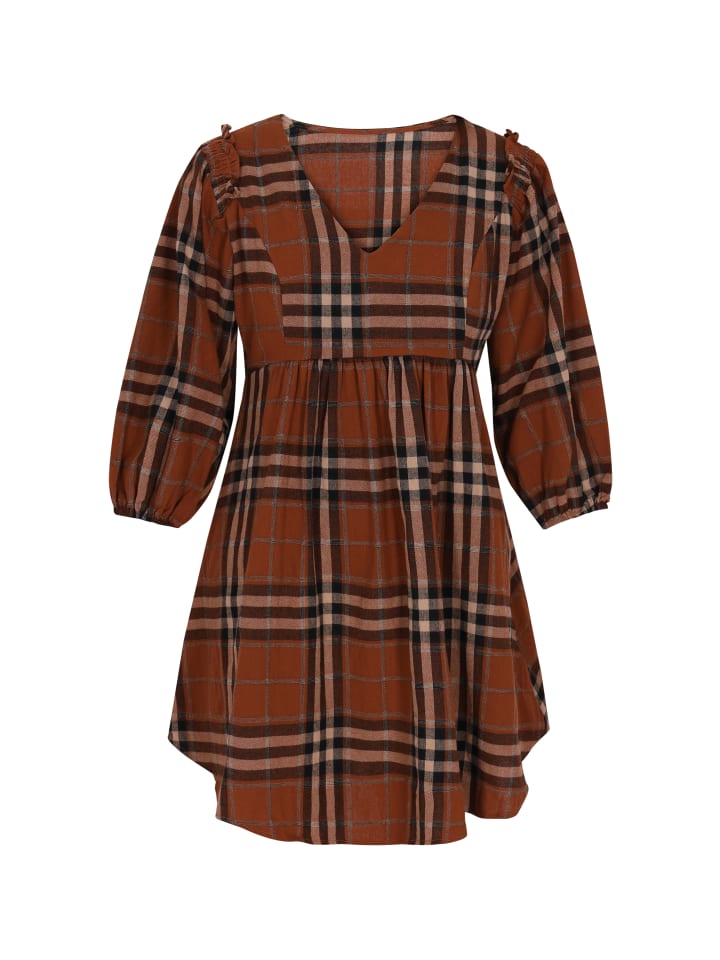 

Платье до колена Swirly Dress, коричневый