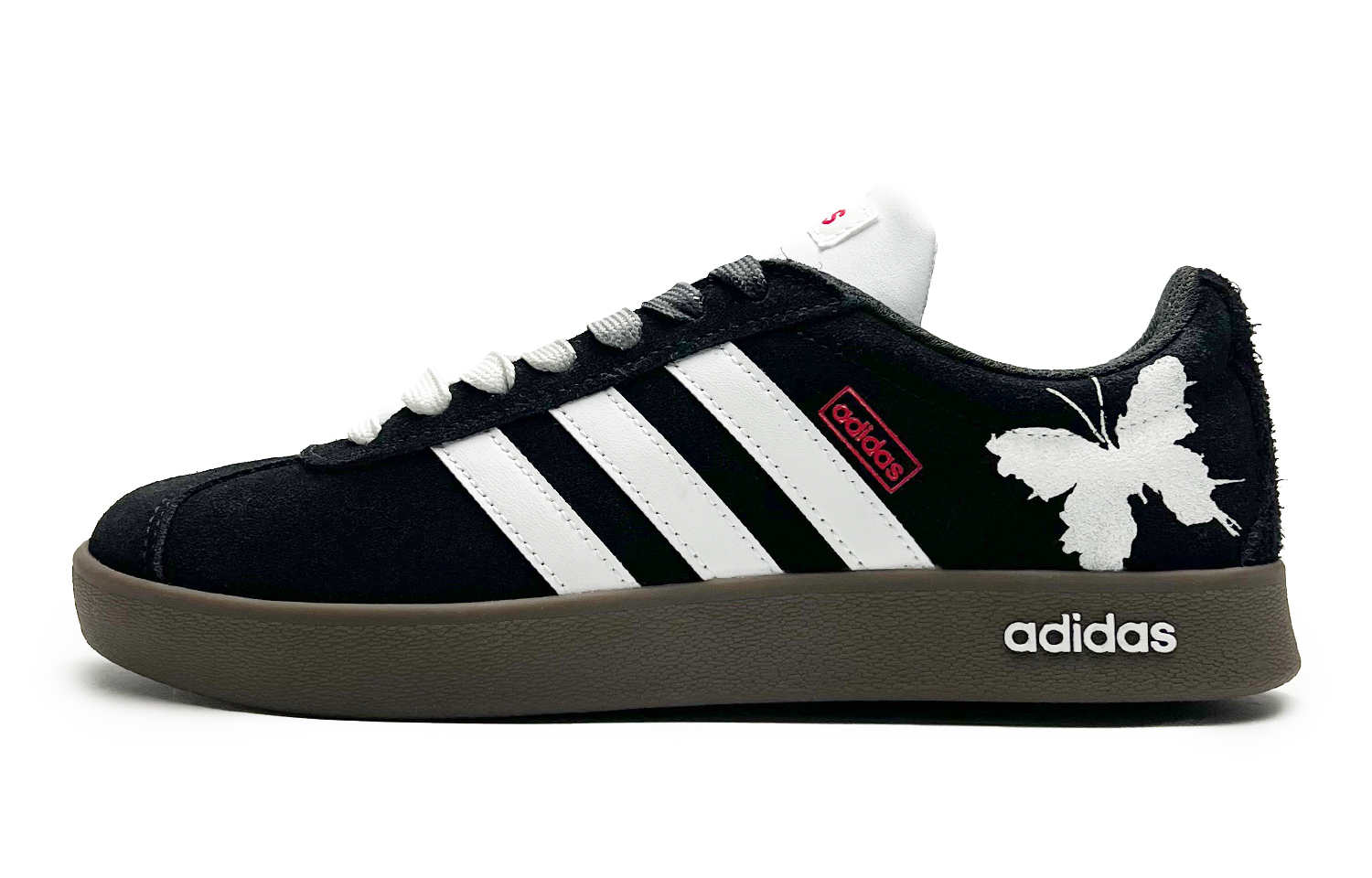 

Adidas VL COURT 2.0 противоскользящие низкие скейтборд кроссовки унисекс черно-белые, цвет Black White