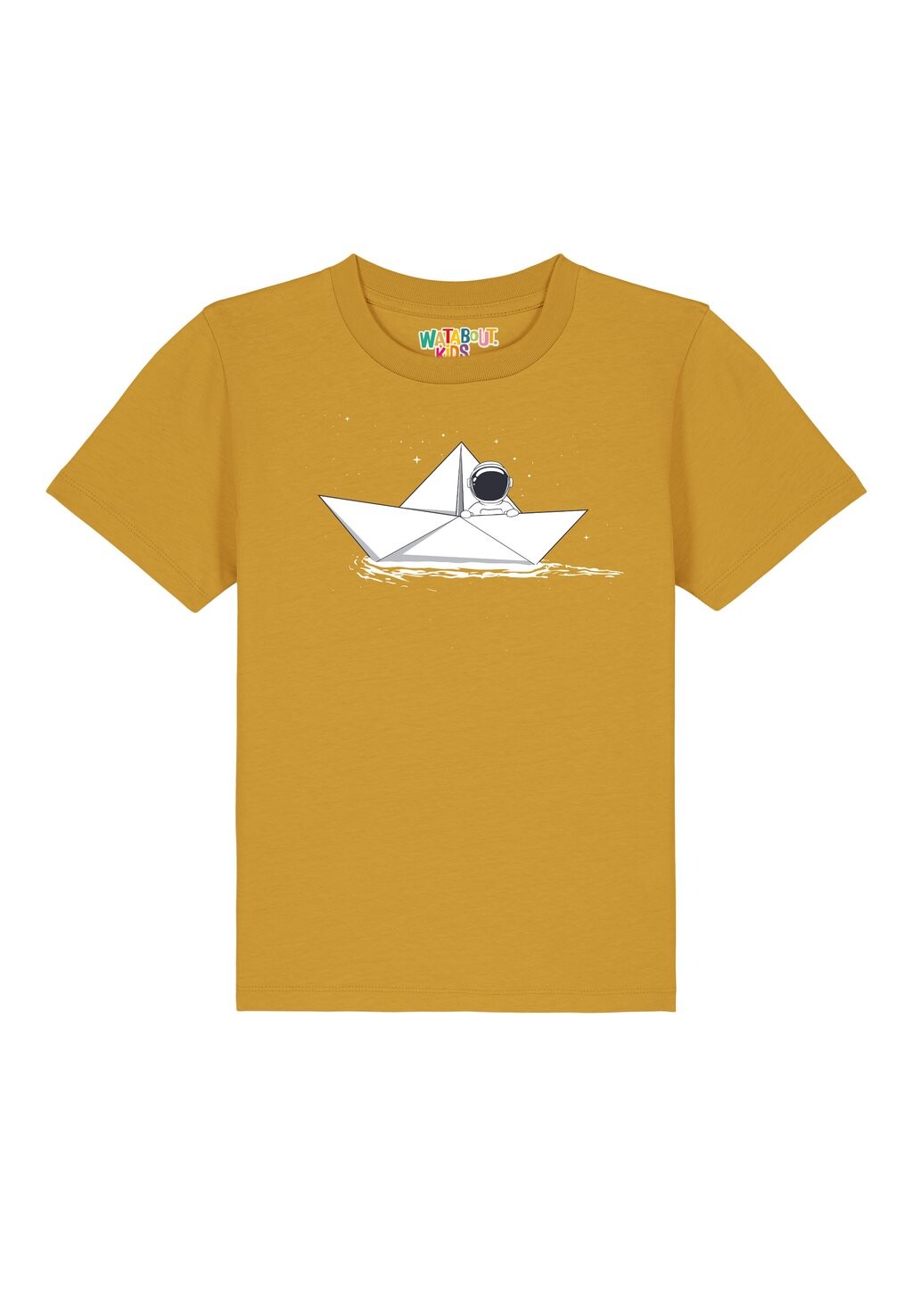 

Футболка с принтом ASTRONAUT IN PAPER BOAT Watapparel, цвет ochre