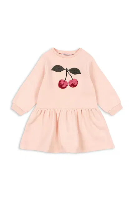 Платье детское трикотажное LOU TERRY SWEAT DRESS Konges Sløjd, розовый