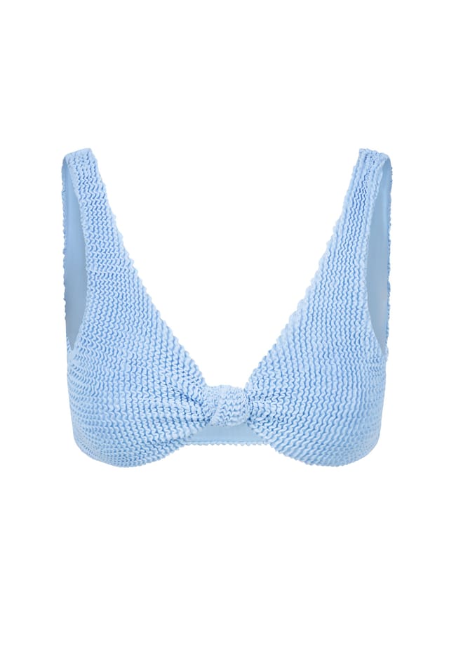 

Верх бикини с завязкой Scrunch knot и стильным узлом Moda Minx, голубой