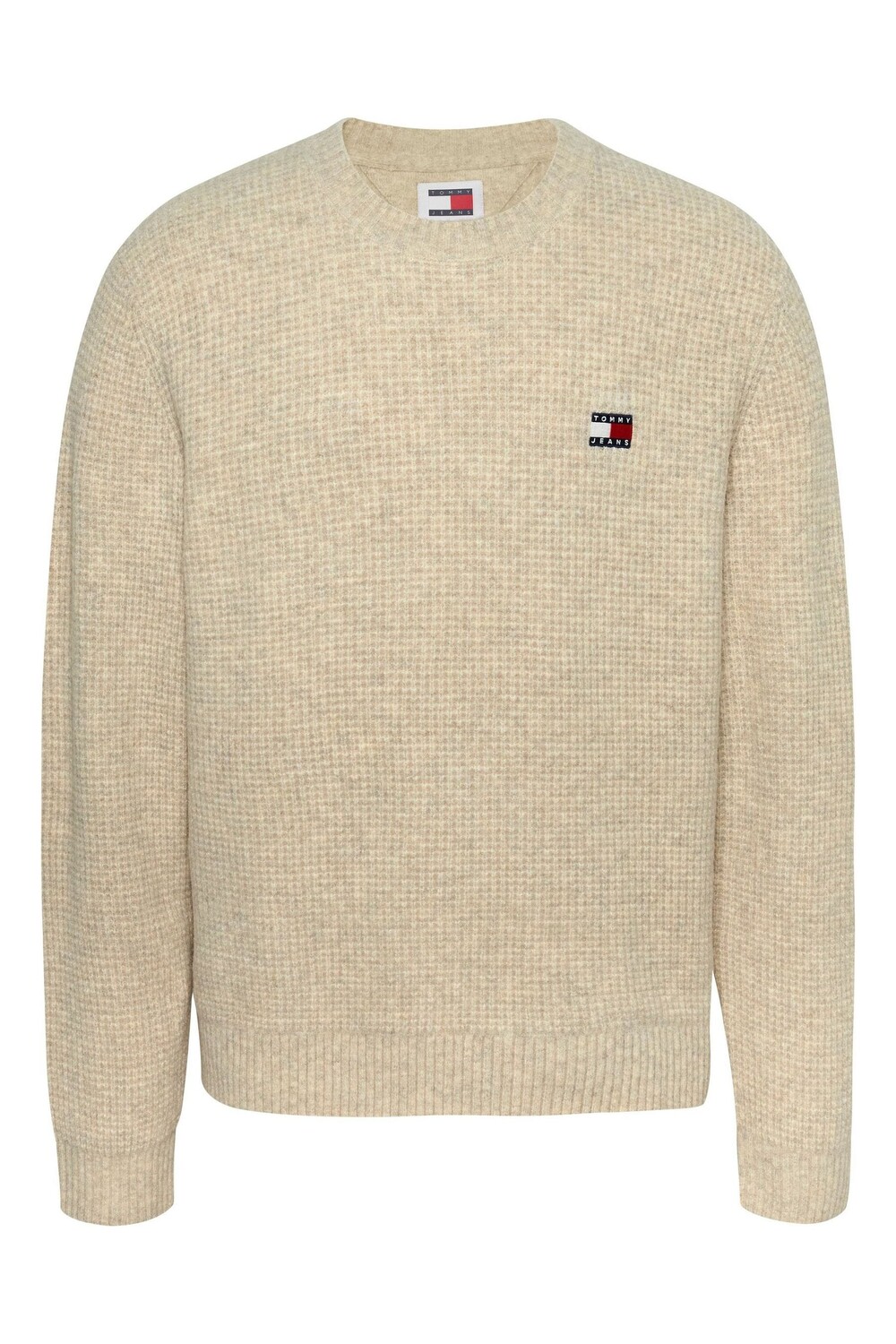 

Синий вафельный свитер обычного кроя Tommy Jeans, белый