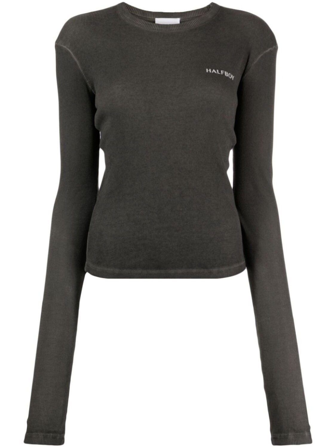 

Halfboy футболка в рубчик с логотипом, серый