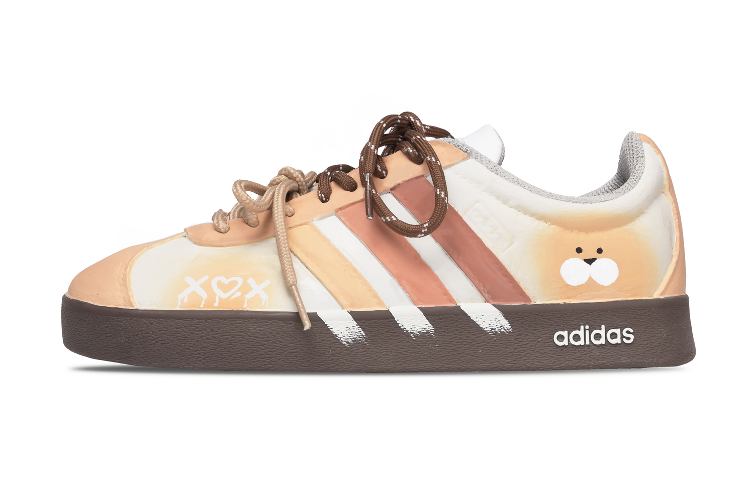 

Adidas Vl Court Classic Износостойкие низкие кроссовки немецкой армии, унисекс, коричневый с желтыми вставками