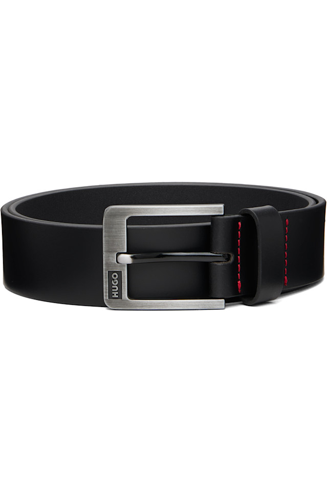

Ремень из буйволиной кожи Hugo, черный
