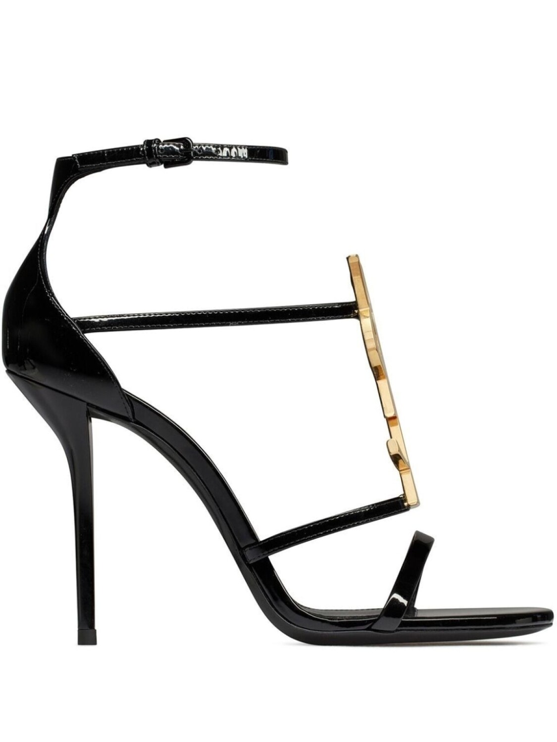 

Saint Laurent босоножки Cassandra с открытым носком, черный