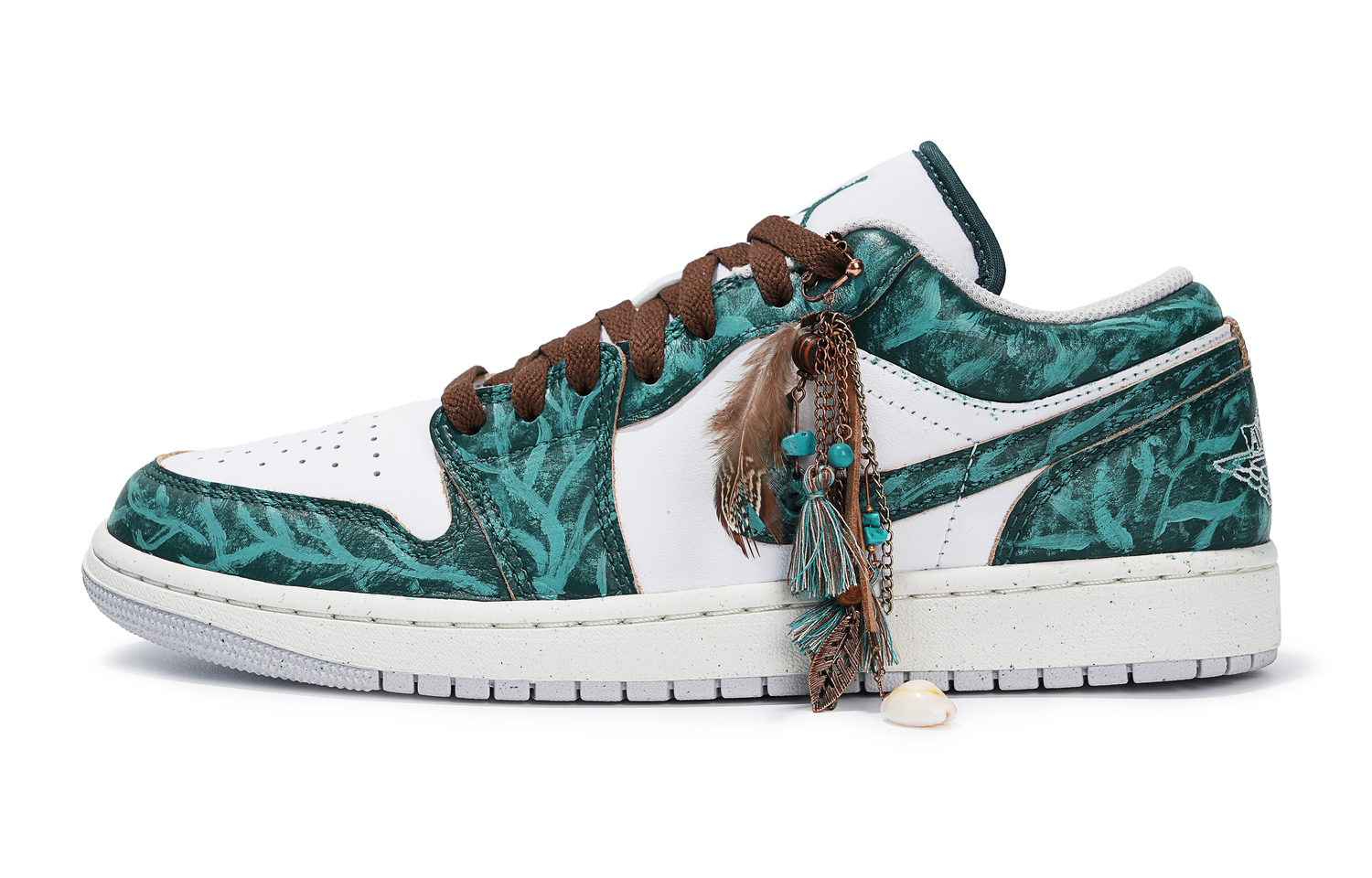 Jordan Air 1 устойчивые к истиранию низкие кроссовки для скейтбординга мужские green — фото 3