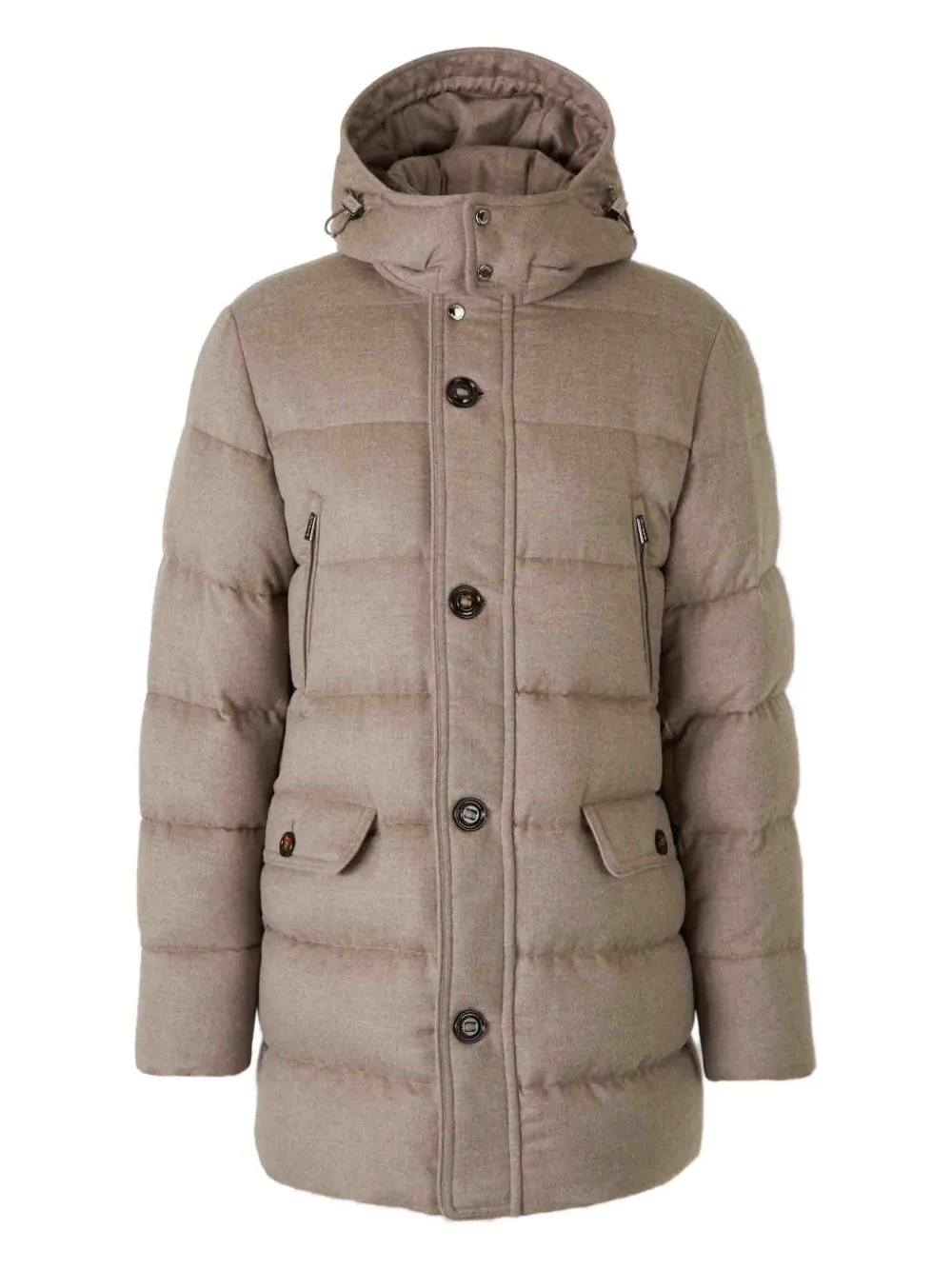 

Льняное пальто с капюшоном на пуговицах Moorer, бежевый