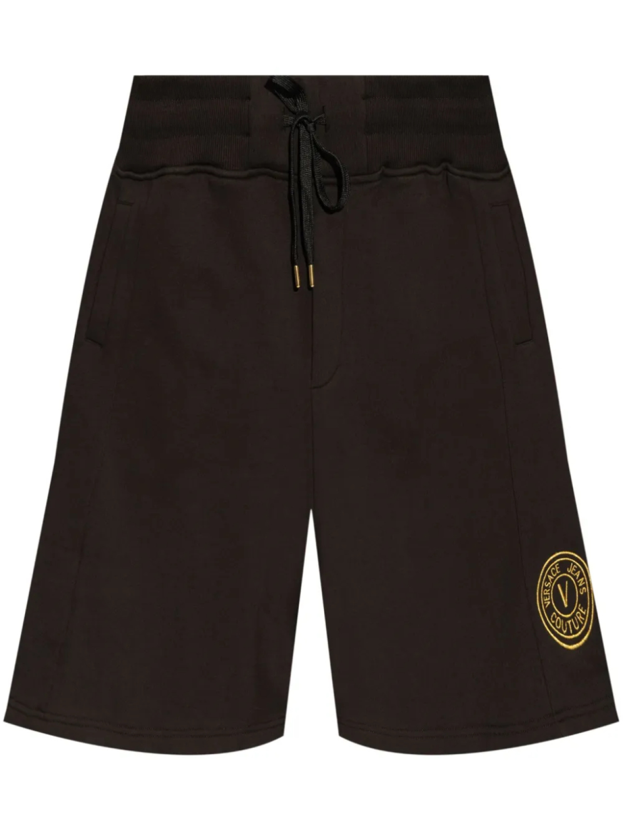 

Шорты Versace Jeans Couture с вышитым логотипом, черный