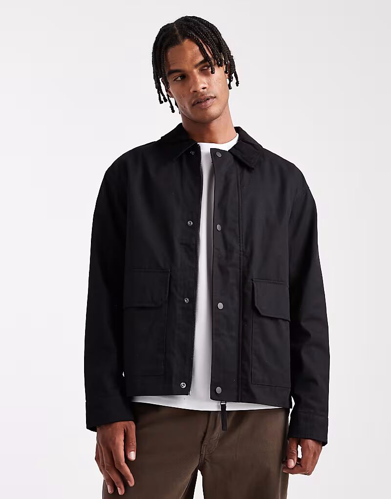 

Куртка с воротником-стойкой черного цвета Jack & Jones