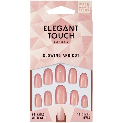 

Дизайн ногтей сияющего абрикосового цвета Core Color, Elegant Touch