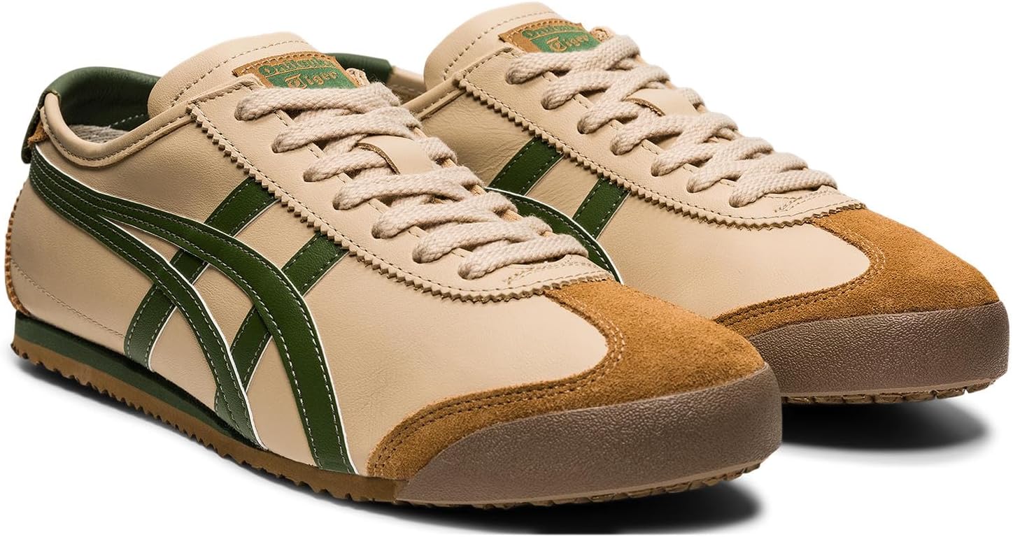 Кроссовки Onitsuka Tiger Unisex Adult Mexico 66, зеленый/бежевый — фото 2