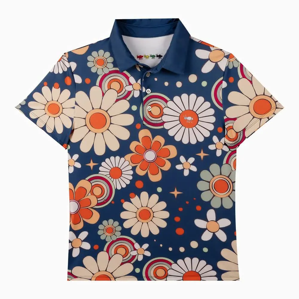 

Поло Oxy Golf Big Flower Power, разноцветный