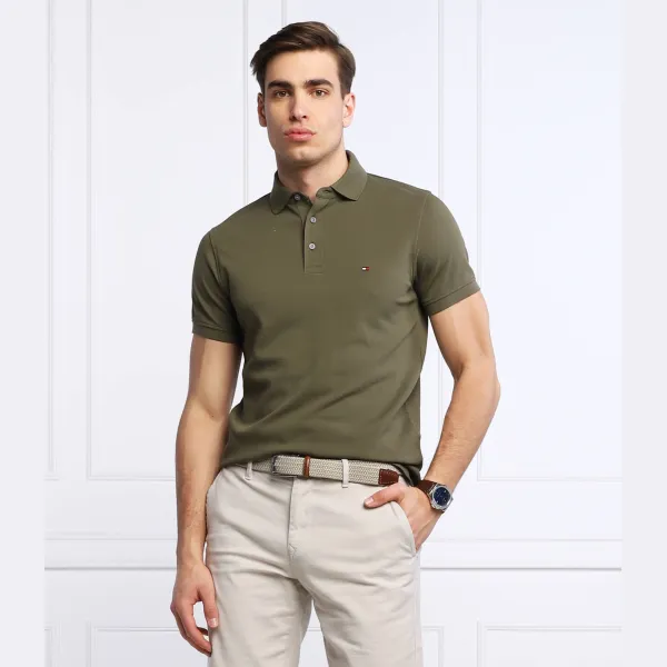 Рубашка-Поло узкого кроя 1985 года досада Tommy Hilfiger, зеленый — фото 2