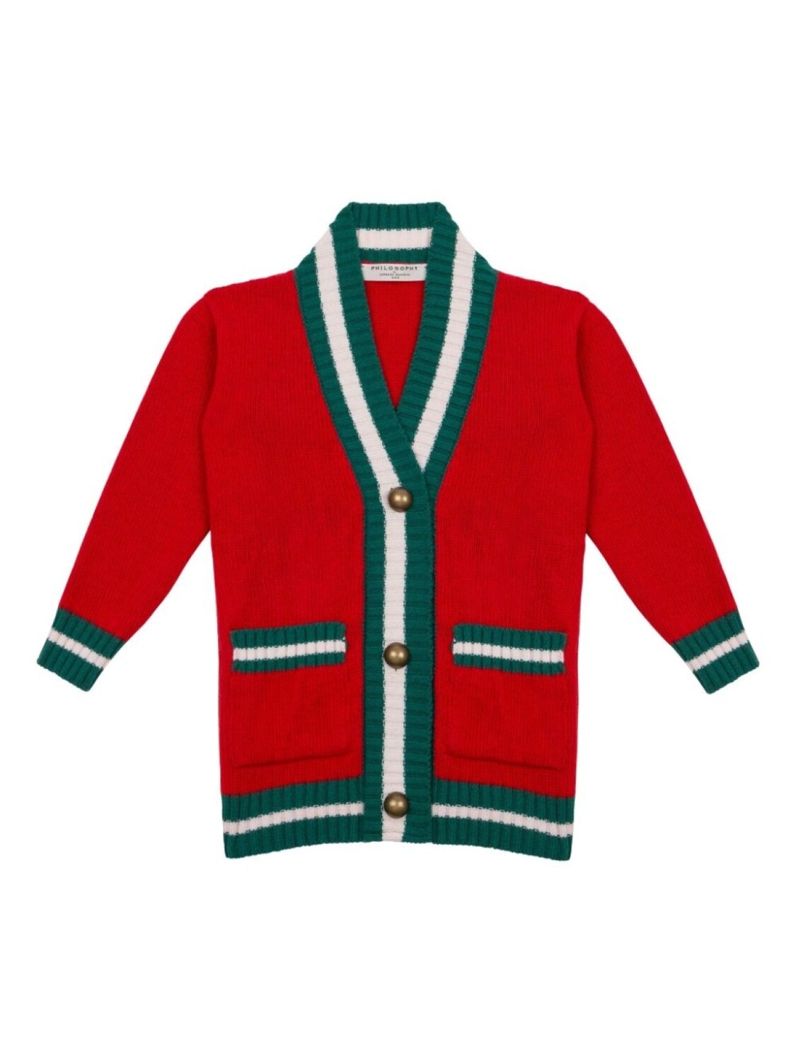

Philosophy Di Lorenzo Serafini Kids кардиган с v-образным вырезом, красный