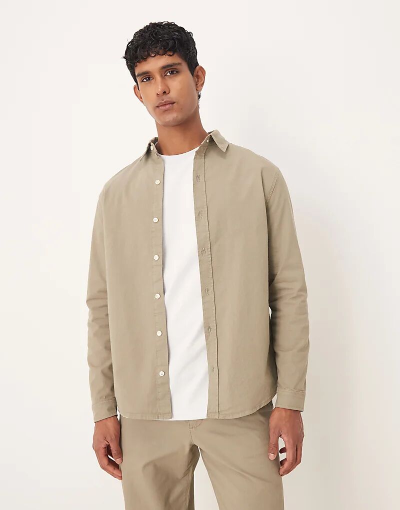 

Рубашка с длинными рукавами от ASOS DESIGN бежевого цвета