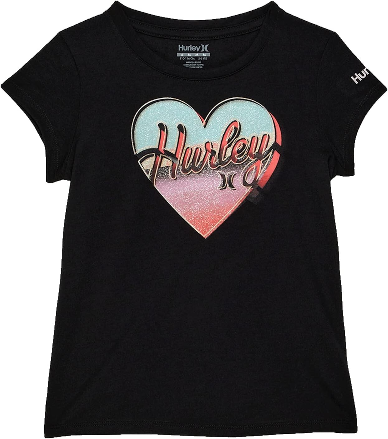 

Футболка Hurley Short Sleeve Heart Tee, черный