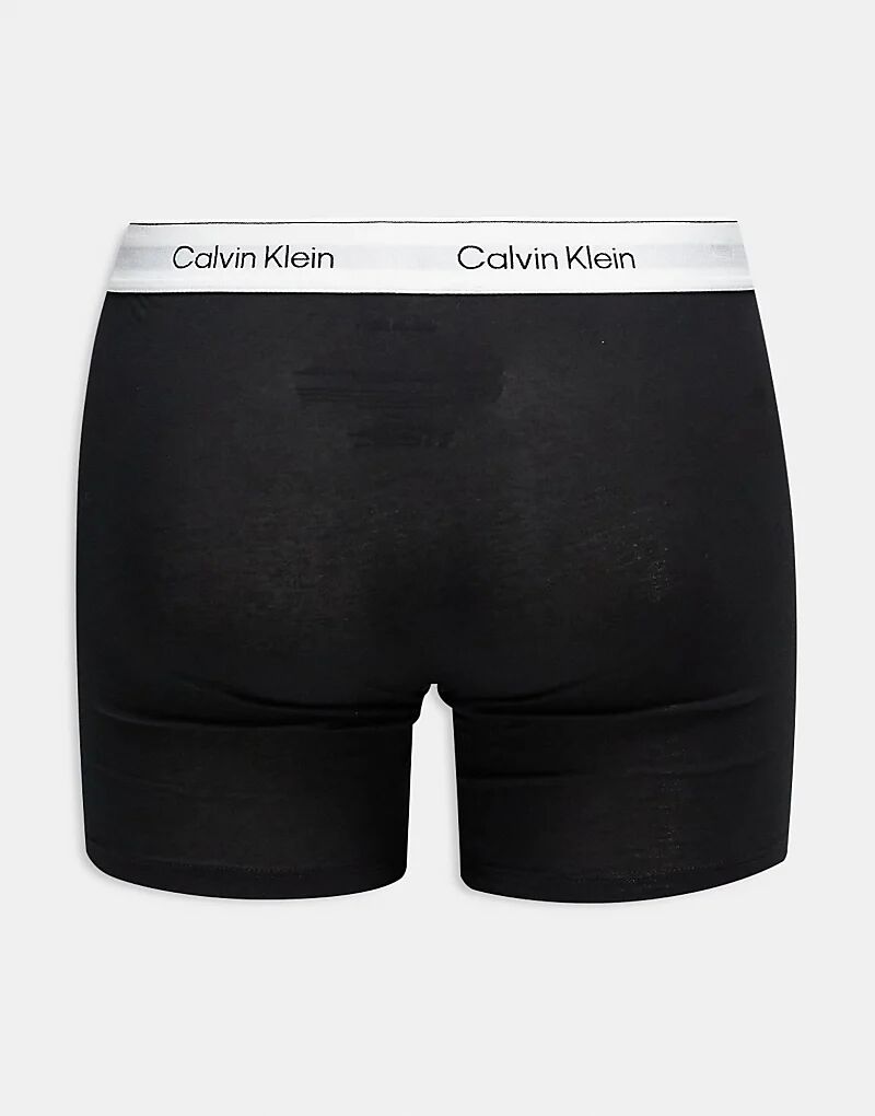 Комплект из 3 пар трусов-боксеров Calvin Klein Icon Cotton Stretch черного цвета — фото 2