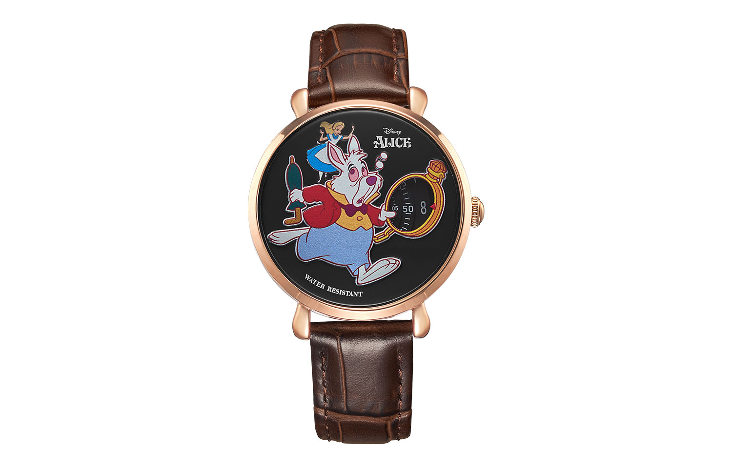 

Disney Часы 2023 CNY Collection Quartz Movement Leather Strap Watch Unisex Black Dial MK 11580RG