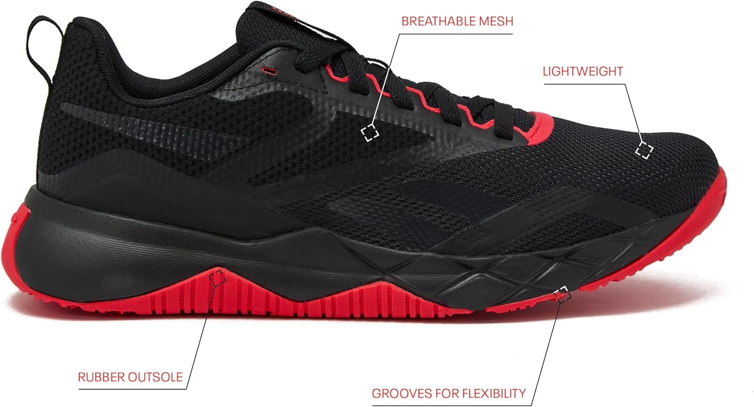Мужские кроссовки для кросс-тренинга Reebok NFX, белый/черный/красный — фото 2