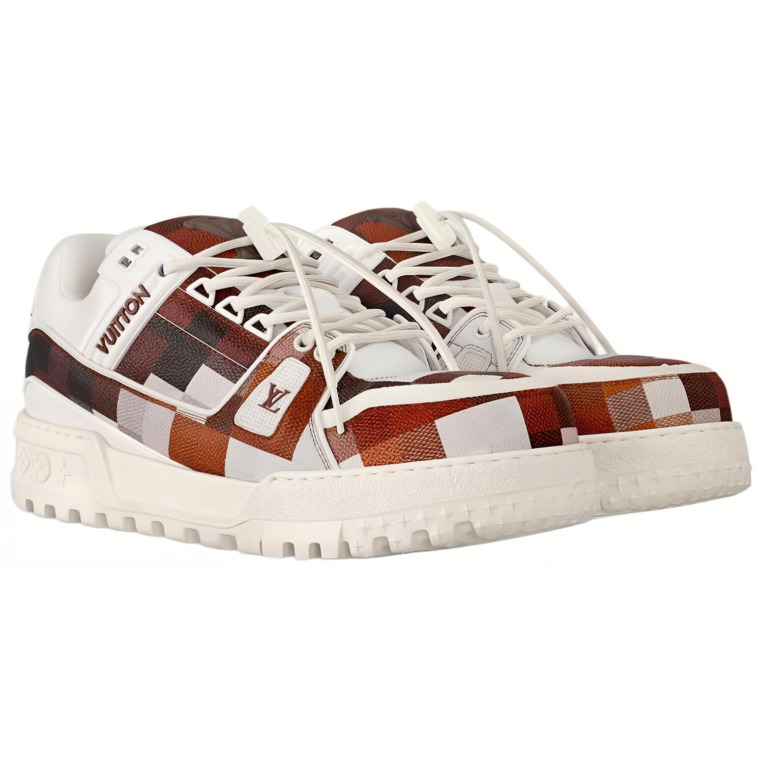 Кроссовки мужские Louis Vuitton Trainer Maxi Lifestyle, коричневый — фото 3
