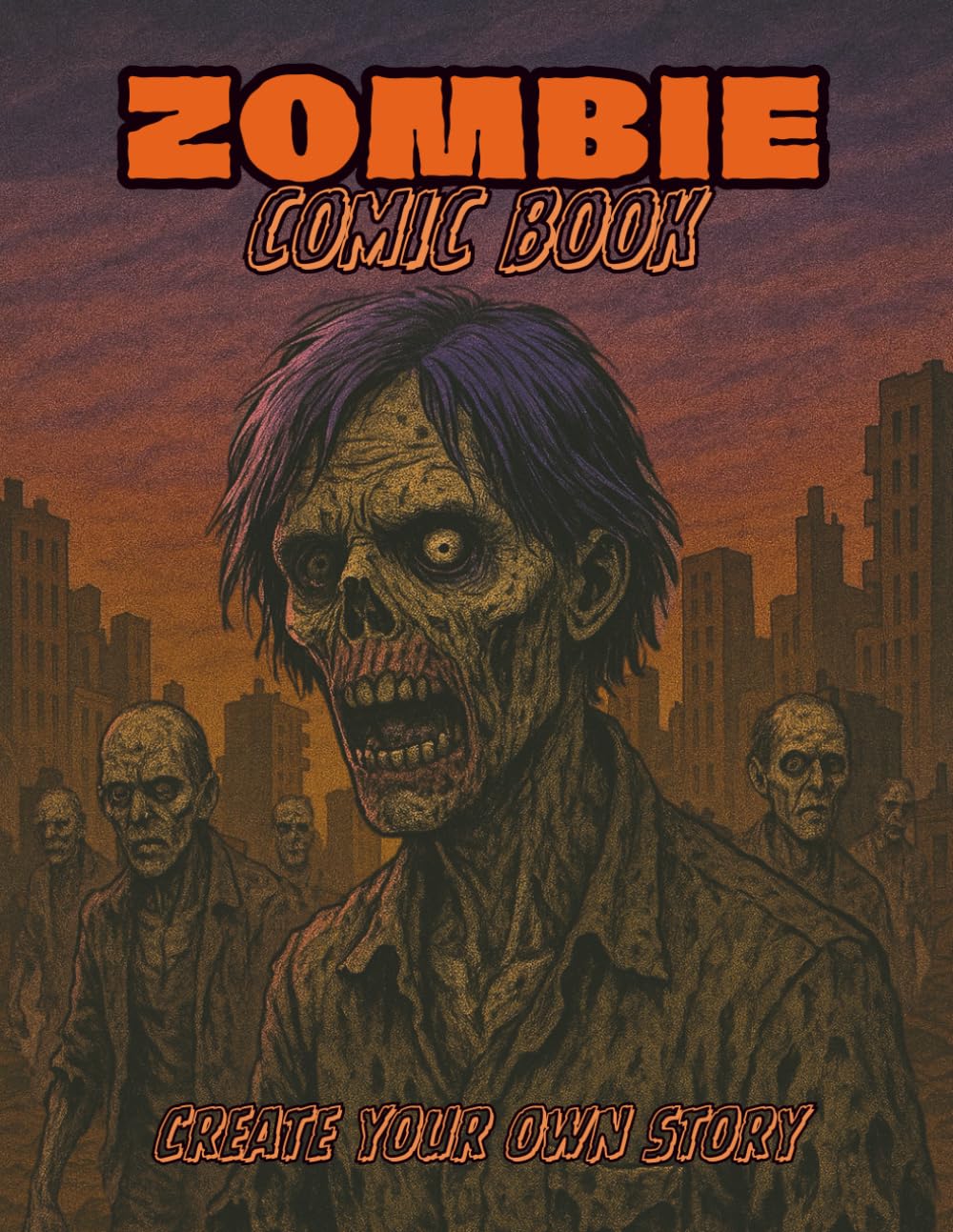 

Zombie Comic Book: Create Your Own Story, DIY Horror Sketchbook for Boys, Girls, Teens & Adults, Format 8.5x11 (Independently published)