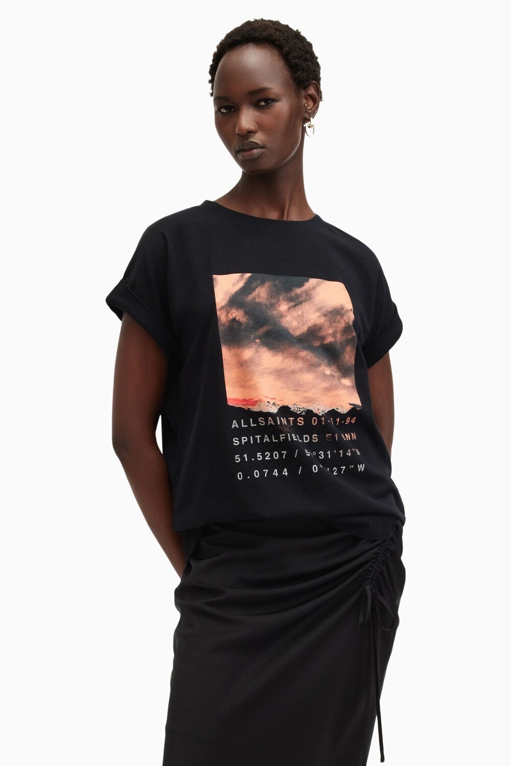 

Футболка Allsaints boy liberte imo All Saints, черный