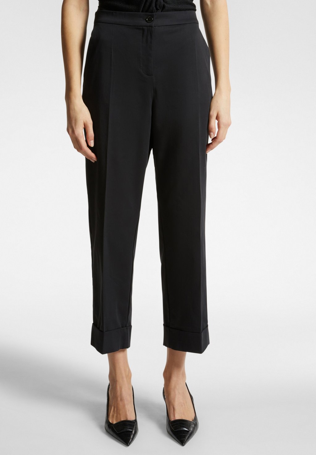 

Брюки CROPPED CON RISVOLTO Elena Mirò, черный