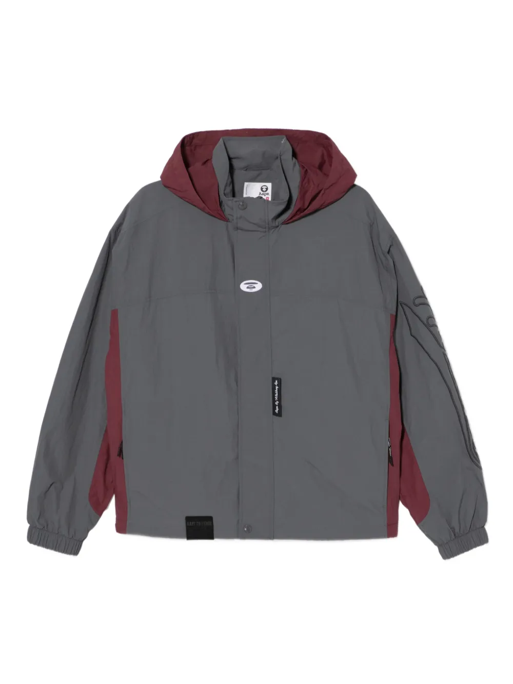 

Куртка с вышитым логотипом AAPE BY *A BATHING APE, серый