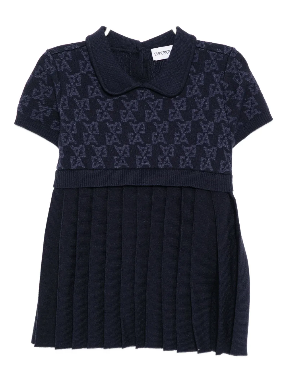 

Платье с монограммой Emporio Armani Kids, синий