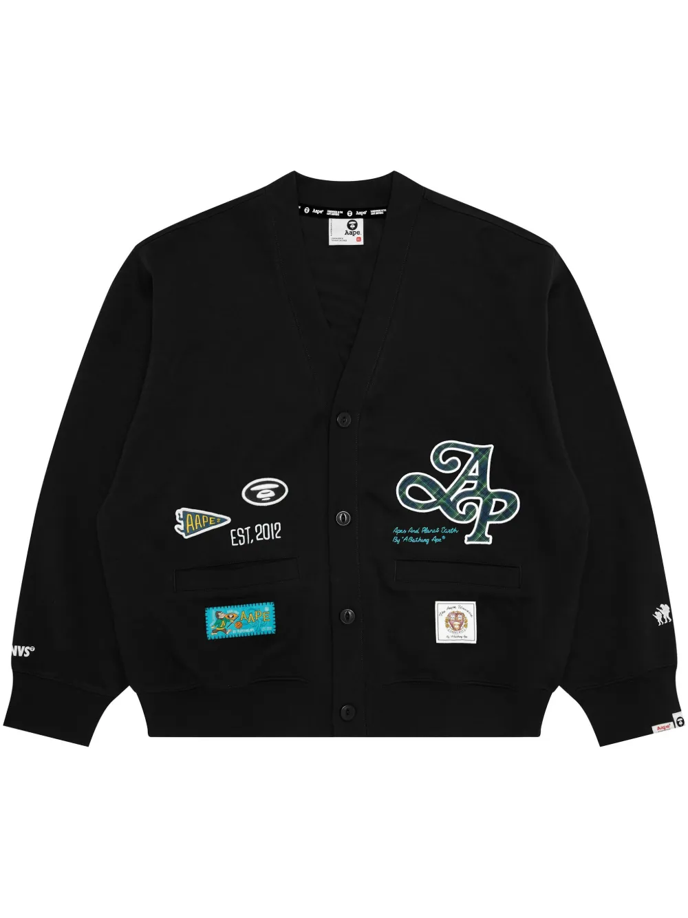 

Кардиган с логотипом AAPE BY *A BATHING APE, черный